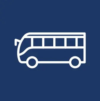 Group transportation bus and shuttle